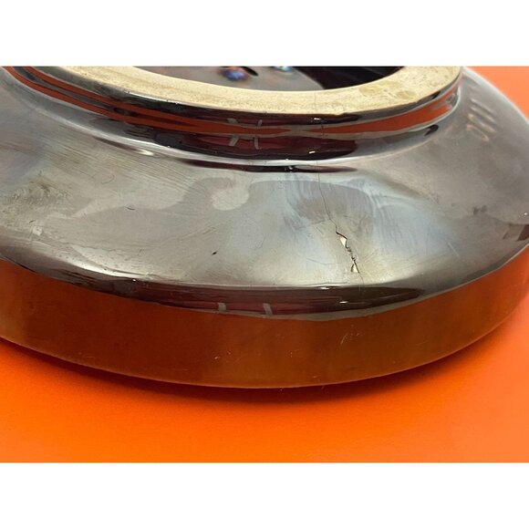 Vintage 60s ashtray, Beauceware ceramic Canadian pottery, faux marble glaze - Picture 7 of 7